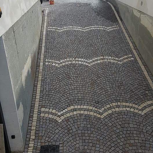 granit küp taşı yol döşemesi